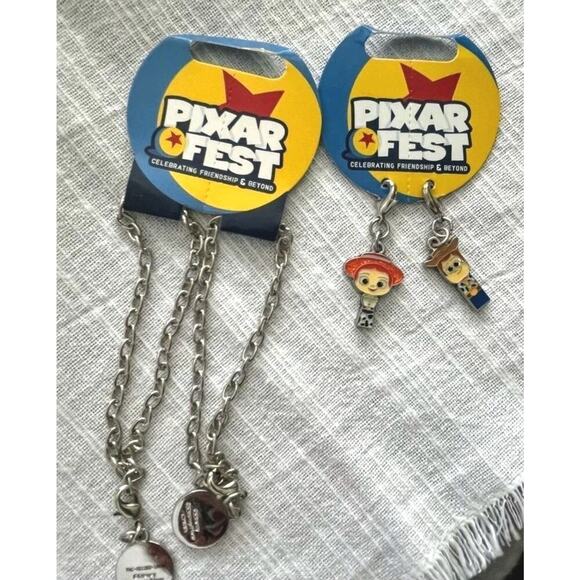 Jessie & Woody Toy Story BFFs Disney Clip on Add a Charm Bracelet Set - Picture 1 of 5